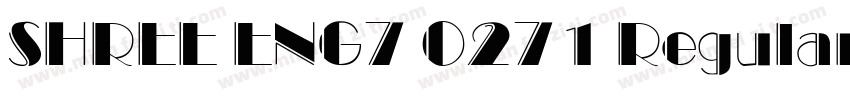 SHREE ENG7 0271 Regular字体转换